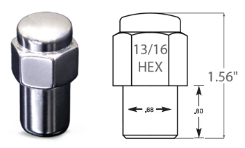 MR LUGNUT CHROME 20MM SHANK