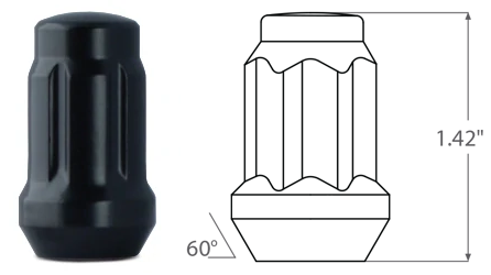 MR LUGNUT BLACK SPLINE