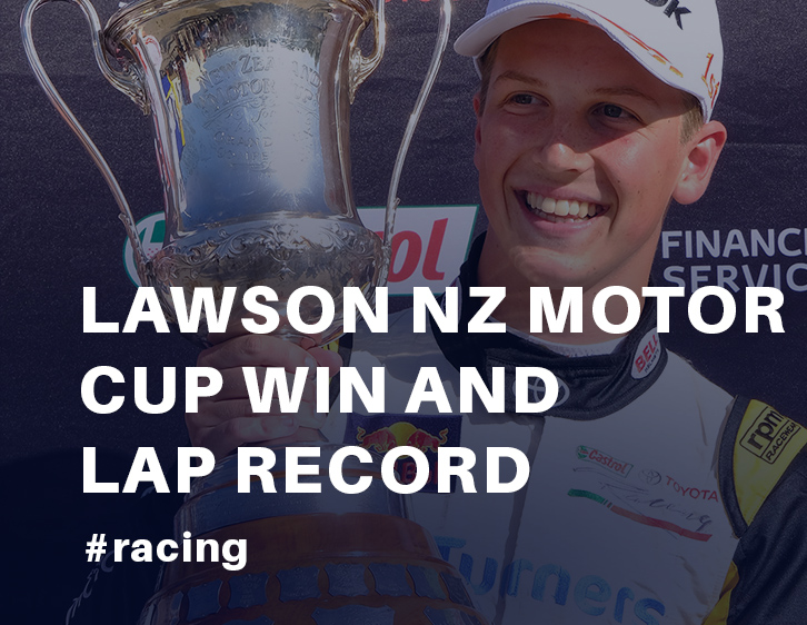 Early Birthday present for Lawson NZ Motor Cup win and lap record at Pukekohe